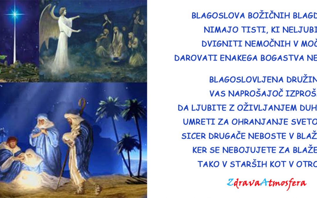 BLAGOSLOV BOŽIČNIH BLAGDANOV